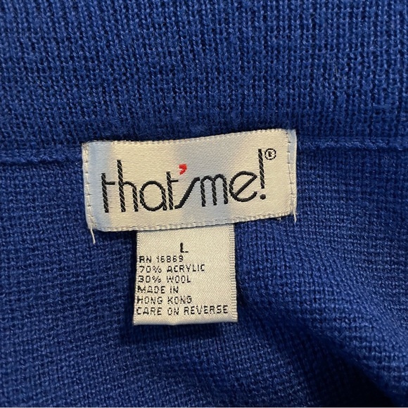 Vintage That’s Me! Royal Blue Sweater Maxi Skirt Size Large - Picture 3 of 4